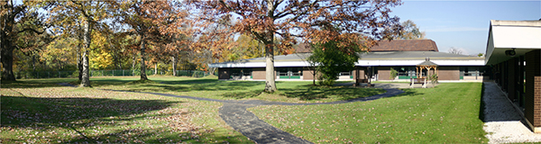 Back yard of the Pines Olean campus