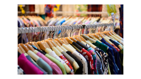 clothing hanging on a rack