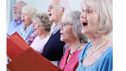 Men & women singing