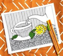 tea cup coloring page